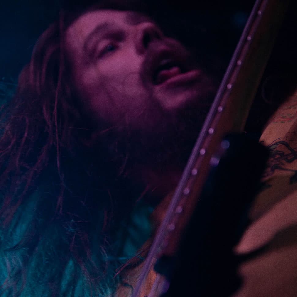 Kevin tripping into his bass